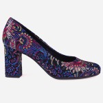 Czółenka 7336 - Paw zamsz