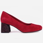 Czółenka 7430 - Rosso zamsz
