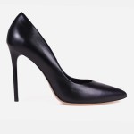 Czarne skórzane szpilki visconi 8014