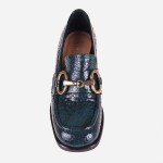 Skórzane mokasyny Visconi model 3189 z ozdobą w kolorze złotym skóra naturalna marszczona