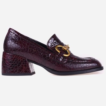 Mokasyny 3189 - Bordo wrinkle