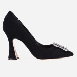 Czółenka 7537 - Nero zamsz