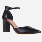 Visconi skórzane czółenka nero model 7585