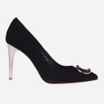 Skórzane szpilki nero model 7643 ozdoba