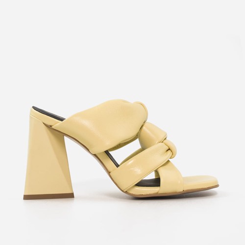 Żółte skórzane sandały visconi model 4531 giallo