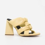 Żółte skórzane sandały visconi model 4531 giallo