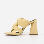 Żółte skórzane sandały visconi model 4531 giallo