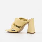 Żółte skórzane sandały visconi model 4531 giallo