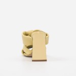 Żółte skórzane sandały visconi model 4531 giallo