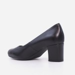 Czarne skórzane czółenka Visconi model 7325 Nero