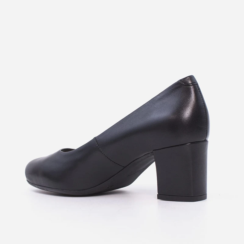 Czarne skórzane czółenka Visconi model 7325 Nero