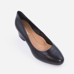 Czarne skórzane czółenka Visconi model 7325 Nero