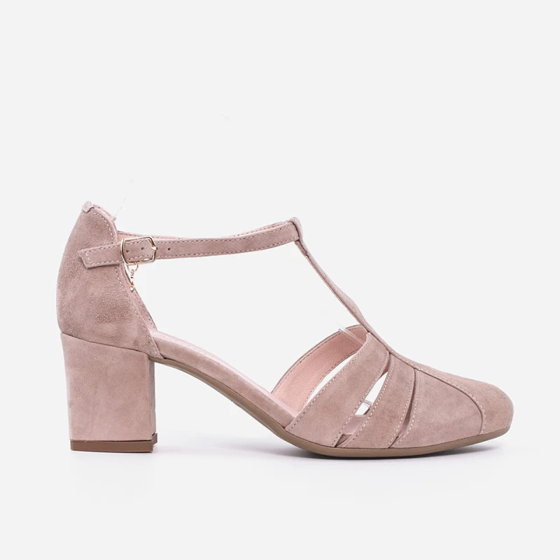 Sandały 7556 Rose zamsz
