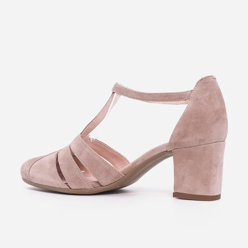 Sandały 7556 Rose zamsz