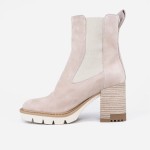 Botki Visconi Beige light zamsz model 2762 z profilu