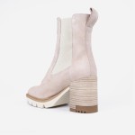 Botki Visconi Beige light zamsz model 2762 tył