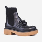 Botki Nero 2902 Visconi z czarną ozdobą - front