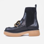 Botki Military 2902 Visconi złota ozdoba - bok