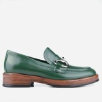 Mokasyny 3177- Green - ozdoba srebrna