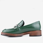 Mokasyny 3177 Green ozdoba srebrna Visconi - bok
