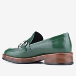 Mokasyny 3177 Green ozdoba srebrna Visconi - tył