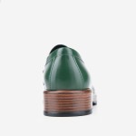 Mokasyny 3177 Green ozdoba srebrna Visconi - obcas