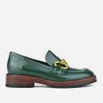 Mokasyny 3177- Green - ozdoba złota