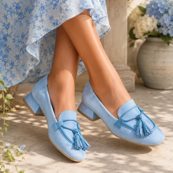 Czółenka 7792 - Azzurro