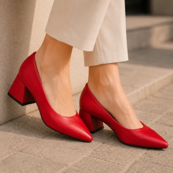 Czółenka 7574 - Rosso