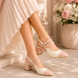 Czółenka 7670 - Rose+Beige
