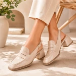 Sandały 4626 - Beige lakier