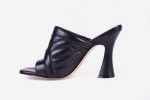 Czarne damskie sandały na obcasie Visconi model 4534