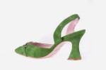 Zielone sandały rukola zamsz Visconi na obcasie kieliszkowym model 7521